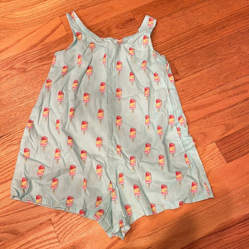 Girl’s EGG New York mint green  popsicle romper size 4